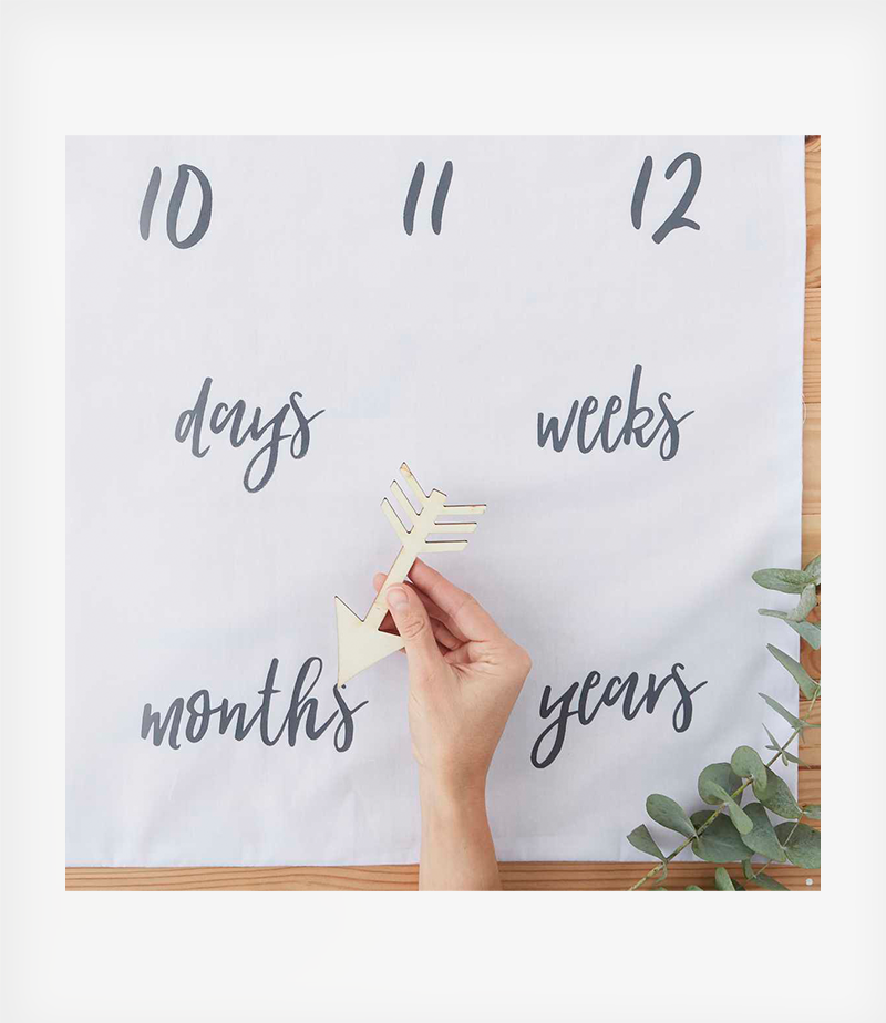 Ginger Ray Βρεφική κουβέρτα milestone για τις φωτογραφίες του μωρού