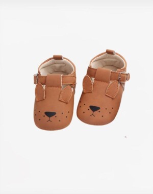 Annie & Charles Δερμάτινα Βρεφικά Παπούτσια 6-12 μηνών Brown Dog