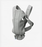 BabyBjörn Mini Μάρσιπος Cotton 3D Jersey Light Grey