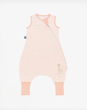 BabyBliss BlissJump x Σόφι η Καμηλοπάρδαλη Υπνόσακος Χειμωνιάτικος 2.5 tog με ποδαράκια από οργανικό βαμβάκι Leaves Pink | 6-18 μηνών