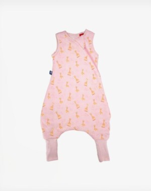 BabyBliss BlissJump x Σόφι η Καμηλοπάρδαλη: Υπνόσακος Φθινοπωρινός/Ανοιξιάτικος 1 tog με ποδαράκια από οργανικό βαμβάκι Pink για 6-18 μηνών