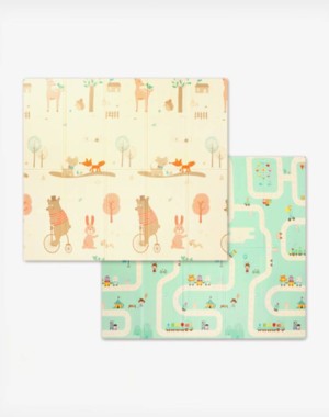 Babyono Αναδιπλούμενο αφρώδες παζλ δαπέδου διπλής όψεως 180 x 200 εκ.