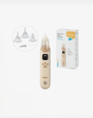 Babyono Ηλεκτρικός ρινικός αποφρακτήρας - 3 επίπεδα έντασης & αθόρυβη λειτουργία - Μπεζ