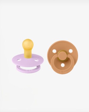 Bibs Πιπίλες Καουτσούκ Colour No1 0-6m - Violet Sky/Pumpkin 2τμχ.