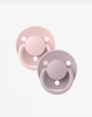 Bibs Πιπίλες Σιλικόνης De Lux 2 Τεμάχια One Size Blossom/Dusky Lilac