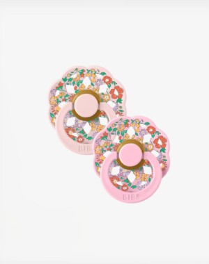 Bibs Πιπίλες Καουτσούκ Boheme BIBS x LIBERTY 2 Τεμάχια No2 6-18m Oscar Meadow - Blossom Mix