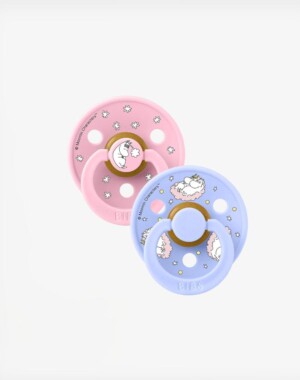 Bibs Πιπίλες Καουτσούκ Colour BIBS x Moomins Σετ 2τμχ. No2 6-18m - Dreaming/Baby Pink Mix