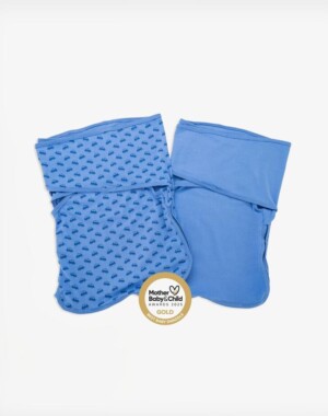 BabyBliss BlissSnug Υπνόσακος Φασκιώματος για μωρά 0-3 μηνών | Σετ των 2 - Blue cars/Blue