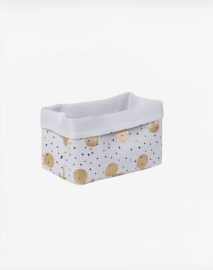 Childhome Καλάθι Αποθήκευσης Καμβάς White Gold Dots 32Χ20Χ20cm