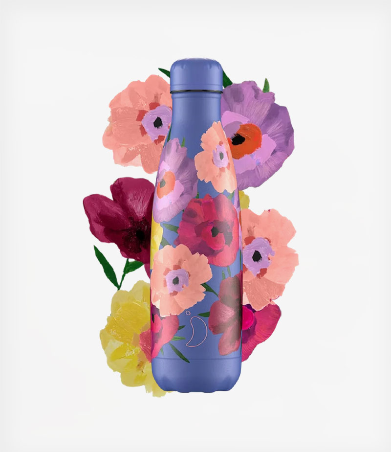 Chilly’s Μπουκάλι Θερμός Floral Maxi Poppy 500ML Tiny Toes