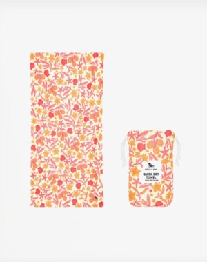Dock and Bay Πετσέτα θαλάσσης Quickdry Tangerine Tide Microfiber L. 160 x 90 εκ.