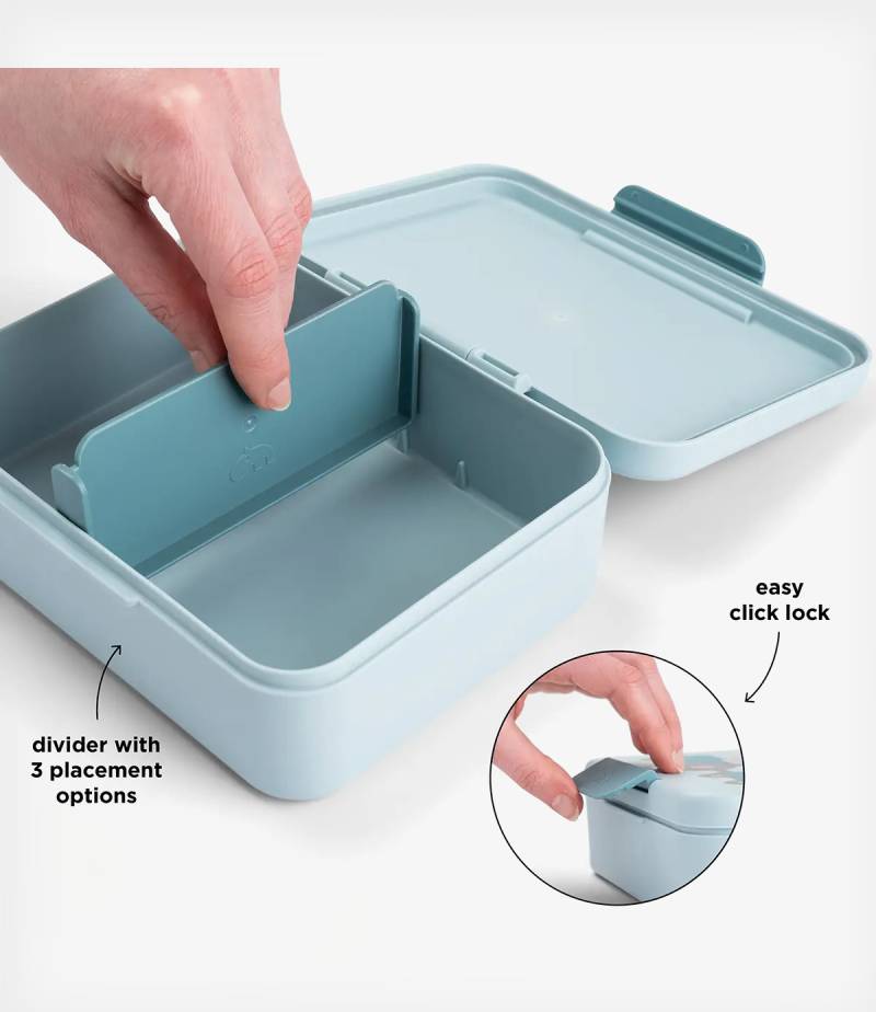 Done By Deer Δοχείο Φαγητού με Χωρίσματα Tiny Farm - Blue - Image 3