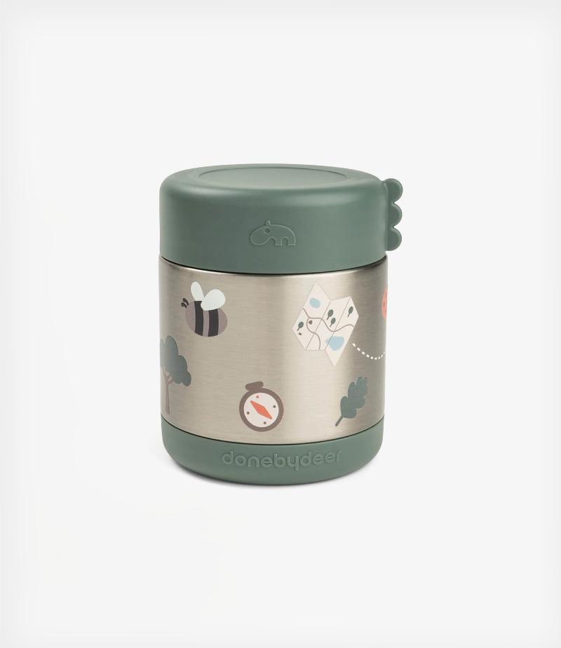 Done By Deer Ισοθερμικό Δοχείο Φαγητού Tiny Trails - Green 300ml