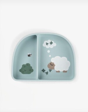 Done By Deer Παιδικό Μπωλ Φαγητού Tiny Farm από Σιλικόνη Μπλε