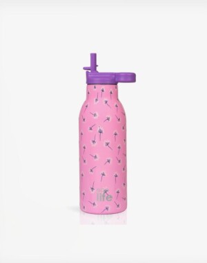Ecolife Pink Dandellion Thermos 550ml | Με Εσωτερικό Καλαμάκι