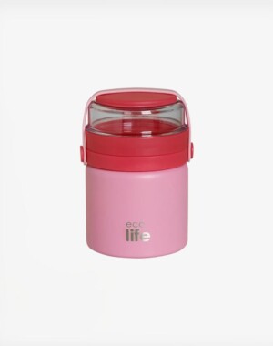 Ecolife Στρογγυλό Θερμός Φαγητού 450ml | Pink