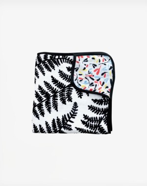 Etta Loves Κουβέρτα βαμβακερή διπλής όψεως 120cm x 120cm Plants