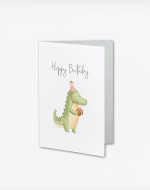 Tiny Toes Ευχετήρια Κάρτα Γενεθλίων "Happy Birthday" Dino