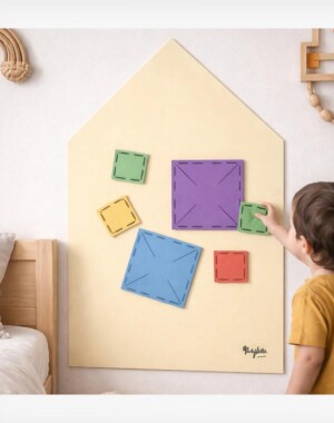 Family Nation MagneKids™ Μαγνητικός Πίνακας Τοίχου - Σπιτάκι - Μπεζ