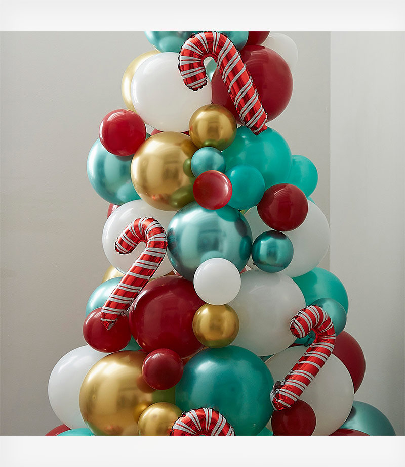Ginger Ray Χριστουγεννιάτικο Δέντρο με μπαλόνια Novelty Candy Cane
