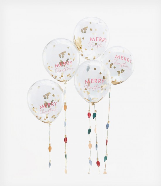 Ginger Ray Μπαλόνια Merry Christmas Confetti Balloons Tiny Toes
