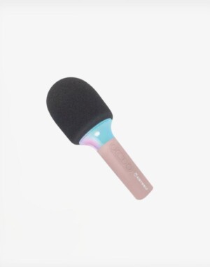 KIDYWOLF Μικρόφωνο Karaoke επαναφορτιζόμενο με φως & bluetooth Ροζ