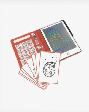 KIDYWOLF Tablet ζωγραφικής με οθόνη LCD (30 κάρτες) - Dinosaurs