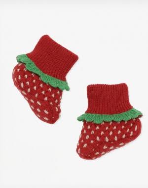 Konges Slojd strawberry booties - barbados cherry
