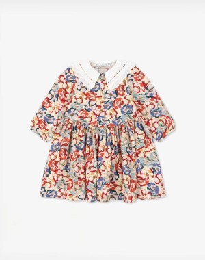 Konges Slojd Φόρεμα με Μακριά Μανίκια και Γιακά Coeur Dress La Rosa