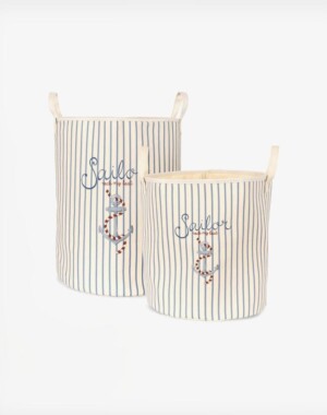 Konges Slojd Καλάθι αποθήκευσης 2τμχ. Toy Storage Bags Set Sailor Stripe