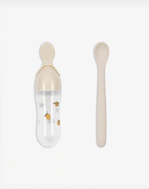 Konges Slojd Σετ Σίτισης Σιλικόνης Food Feeding Set Lemon