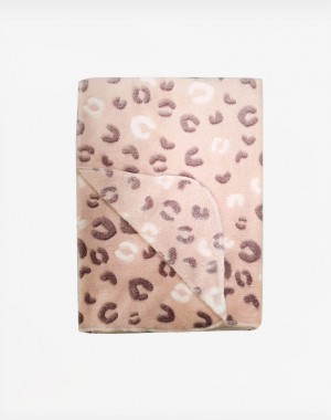 Κουβέρτα Οικολογικό Fleece Leopard Pink100×140
