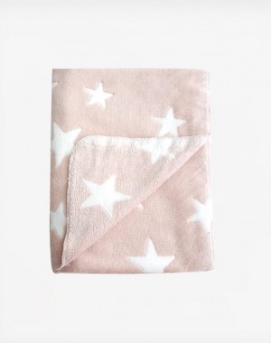 Κουβέρτα Οικολογικό Fleece Powder Stars 100×140