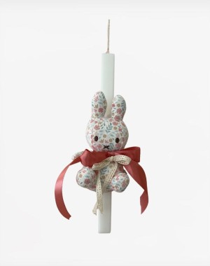 Λαμπάδα Little Dutch Υφασμάτινο κουκλάκι Miffy Lucky Blossom all over 15εκ. GRS