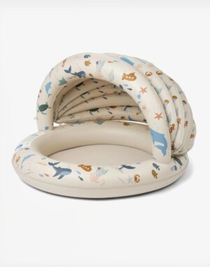 Liewood Φουσκωτή πισίνα με σκίαστρο Ø108εκ. Hadleia Canopy Pool - Sea Creature/Sandy