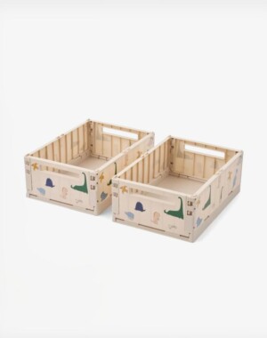 Liewood Καλάθι Αποθήκευσης Weston Medium Storage Box 2-pack Dino Roar/Sandy