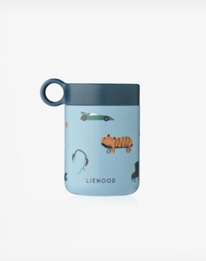 Liewood Θερμός Φαγητού Kiani Printed Food Jar 350ml - Fun/Beach Blue