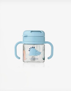 Liewood Παγούρι Με Καλαμάκι από Tritan Kai Straw Cup 280ml Dino Roar/Sandy