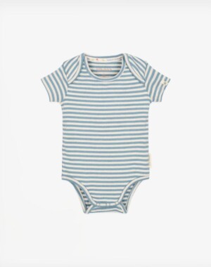 Little Dutch Φορμάκι κοντομάνικο μπλε Stone Blue stripe