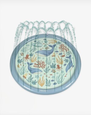Little Dutch Φουσκωτό στρώμα παιχνιδιού Sprinkler Ocean World Μπλε 150 εκ.