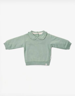 Little Dutch Φούτερ με γιακά Garden Green