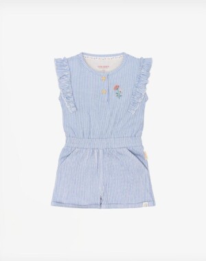 Little Dutch Ολόσωμη φόρμα με βολάν Denim Blue Stripe