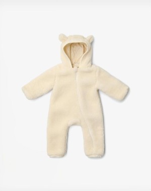 Little Dutch Ολόσωμο φορμάκι εξόδου teddy Off White