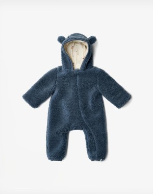 Little Dutch Ολόσωμο φορμάκι εξόδου teddy Stone Blue