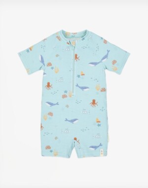 Little Dutch Ολόσωμο κοντομάνικο μαγιό Ocean Friends