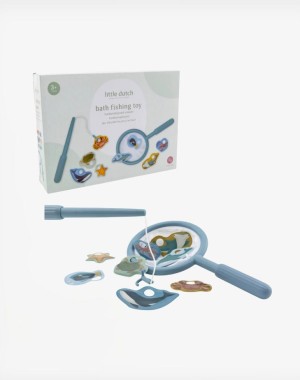 Little Dutch Παιχνίδι ψαρέματος με απόχη (γαλάζιο)