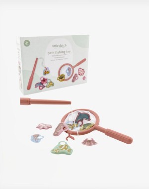 Little Dutch Παιχνίδι ψαρέματος με απόχη (ροζ)
