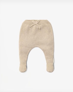 Little Dutch Παντελονάκι πλεκτό Soft Beige Melee