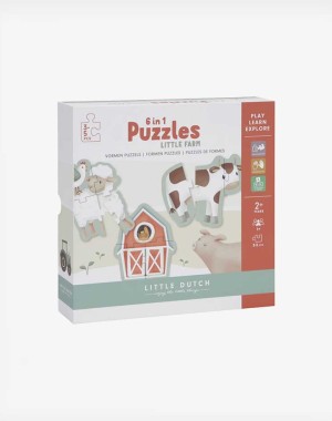 Little Dutch Παζλ 6 σε 1 Little Farm FSC