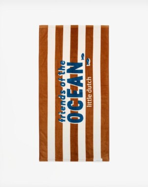 Little Dutch Πετσέτα θαλάσσης Ocean World Brown Stripe - 60x120